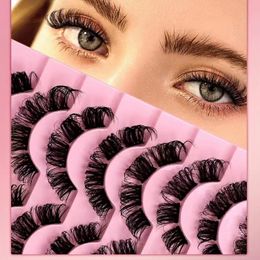 Paare setzen falsche Wimpern mit Perlenglitzer glänzender Bühnenaugen Make -up natürliche dicke Curling Pearl Wimpern Erweiterung Party Cosplay