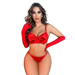 Bras Sets Sexy Lace Lingerie Erotic Bodysuit Porn Costumes Women's Temptation Underwear Lace-Up Hollow Out