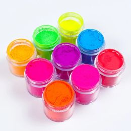 10ml Fluorescent Epoxy Resin Pigment Powder For DIY Silicone Mold Filler Rainbow Coloring Dye Glitter Crafts Nail Art Decoration