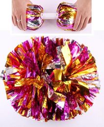 New Party Carnival Cheering Pom Pom Plastic Handle Cheerleading Flower Dance Hand Ball Sports Vocal Concert Cheerleaders Ball even3350105
