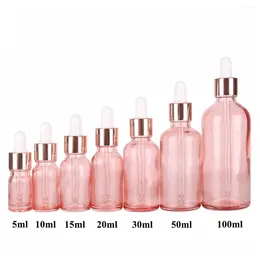 Storage Bottles 3 Pieces/lot 5ml 10ml 15ml 20ml 30ml 50ml 100ml Glass Dropper Bottle With Pipette For Essential Oils Travel Accessories
