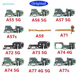 Original USB Charger Dock Connector Board Fast Charging Port Flex Cable For OPPO A77s A55 A56 A57 A59 A71 A72 A73 A74 A77 4G 5G