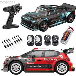 Electric/RC Car MJX Hyper Go 1/14 High Speed On Road RC Rally Car With Gyro Metal Chassis Extra Drift Wheel 14301 14303 Brushless Racing Vehicle 240411