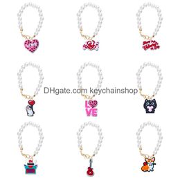 Keychains Lanyards New Valentines Day Love Charm Accessories For 40Oz Cup And Simple Modern Tumbler With Handle Sile Key Chain Drop De Ot1Se