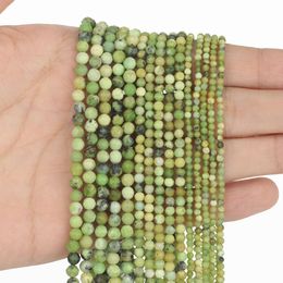 Wholesale Natural 2/3/4mm Serpentine Faceted Stone Beads Loose Spacer Beads For Jewellery Making DIY Bracelet Accessories 15inches