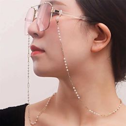 Eyeglasses chains 2 pieces of pearl beads glass chains gravel stars sunglasses drawstring headphone chains fashionable new face mask hanging ropes C240411