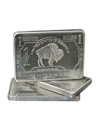 1 oz One Troy Ounce USA American Buffalo 999 Fine German Silver Bullion Bar 5287830