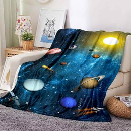 Space Room Galaxy Stars Blanket Bedspread Ultra Lightweight Soft Plush Flannel Throw Blanket for Sofa Bed Couch Office Best Gift