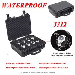 6/8/12 Grid New Waterproof Watch Storage Box Anti Drop Safety Watch Box Equipment Instrument Storage Box Toolbox