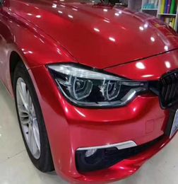 Glossy Candy blood Red car wrap vinyl Film With Air Release CANYD RED Gloss Shiny wrap foil sticker covering sheets SIZE 15220M4697243