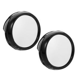 2pcs Desk Rear- View Mirror Monitor Clip On Cubicle Mirror Computer Rear- View Mirror Blind Spot Mirror Convex Mirror for