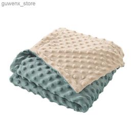 Blankets Swaddling Baby Blanket Warm Fleece Infant Quilt Bedding Swaddle Wrap Newborn Soft Stroller Sleep Cover Comfortable Washable Thick Blanket Y240411