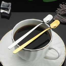 Coffee Scoops Stainless Steel Long Handled Mixing Spoon Ice Cream Dessert Tea Cutlery For Kitchen Bar Accessories