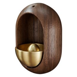 Refrigerator Magnet Doorbell Gift Magnetic Door Chime Black Walnut Wood Wind Chime Garden Home Wardrobe Door Wall Decorations