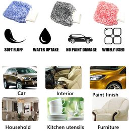 Car Wash Super Brush Microfiber Wheels Brush Gloves Non-Slip Handle for Cleaning Wheel Rim Spokes Car Cleaning Tools Accessories