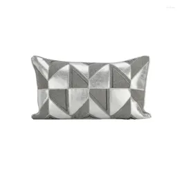 Pillow Siler Grey Sofa Pillows Gmometric Rectangular Cover For Living Room Chair Luxury Simple Home Decor S Case