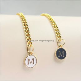 Other Drinkware M Letter Charm Accessories For 20 30 40 Oz Tumbler With Handle Chains Initial Cup - Drop Delivery Ototp