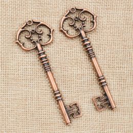 2pcs 83x31mm Bronze Green Gold Colours Antique silver Colour Plated Key Handmade Charms Pendant:DIY for bracelet necklace