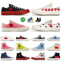 sneakers 1970 summer casual shoes loafer man canvas mens womens black heart shaped pattern white dot printed love big eyes woman pink 1970s designer trainers