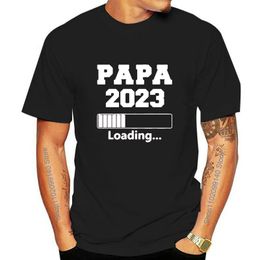 Summer Style Papa Loading Pregnancy Funny T Shirt gift for Dad Harajuku Hip Hop Father Day's Short Sleeve T-shirt Streetwear