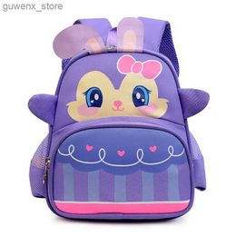 Backpacks New cute girl with smiling face kindergarten cartoon backpack large capacity school backpack elementary school backpack childrens boy backpack Y240411