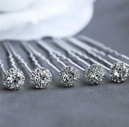 10Pcs Fashion Wedding Bridal Pearl Flower Clear Crystal Rhinestone Hair Pins Clips Bridesmaid Hairwear Jewellery Hair Accessories H06403686