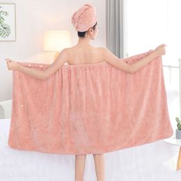 Bath Towel Adults Wearable Portable Soft Skin-friendly Water Absorbent Bow Shower Towels Quick Drying Coral Fleece Toallas Sweet