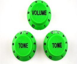 Green 1 Volume2 Tone Knobs Electric Guitar Control Knobs For Fender Strat Style Guitar Wholes4499738