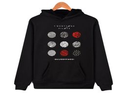 21 Twenty One Pilots Blurryface Print cotton men Hoodies with hat fleece casual loose Plus Size mens hoodies and sweatshirt 20201504124