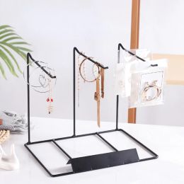 New Jewellery Display Rack Earring Stand Holder Metal Necklace Storage Frame Household Microlandscape