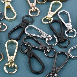 5Pcs Swivel Clasps Set Lanyard Snap Hooks with Key Chain Rings Keychain Clip Hooks for DIY Necklace Bracelet Chain