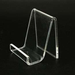 50pcs Acrylic Show Display Holder Stands Rack for Purse Bag Wallet Phone Book T3mm L5cm Retail Store Exhibiting
