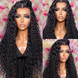 30 Inch Deep Wave 13x6 HD Lace Frontal Wig Brazilian Remy Water Wave Curly 13x4 Transparent Lace Front Human Hair Wigs For Women