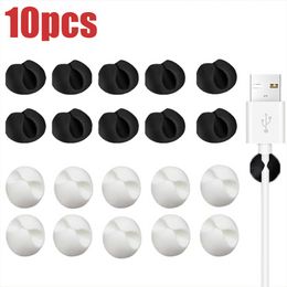 Cable Organiser Wire Winder Silicone Earphone Holder Cord Clip Office Desktop Phone Cables Silicone Tie Fixer Wire Management