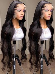 40 42 46Inch Body Wave 360 HD Lace Frontal Human Hair Glueless Brazilian Wavy 13x4 13x6 Lace Front Human Hair s For Women 240408