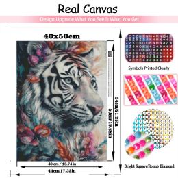 The 12 Chinese Zodiacs Diamond Painting Kit 5D DIY Full Drill Fantasy Colorful Flowers Animal Puzzle Embroidery Art Home Decor