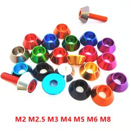 5-10pcs Aluminium washer M2 M2.5 M3 M4 M5 M6 M8 Colourful Anodized Aluminium cap washer for hex socket head screw bolts