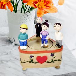 Kissing Couple Doll Music boxes music Mechanism Hand Painted for Gifts Girls