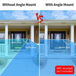 2X Adjustable Angle Doorbell Bracket For Ring Video Doorbell Household Doorbell Bracket Adjustable (Left And Right)