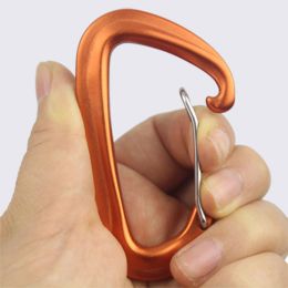 12KN Aluminum Climbing Security Master Lock Professional Safety D Shape Carabiners Key Hooks Outdoor Hiking Protective Equipment