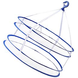 Drying Dryer Clothes Rack Hanging Net Mesh Laundry Sweater Basket Hanger Cloth Foldable Folding Flat Collapsible Airdryhangers