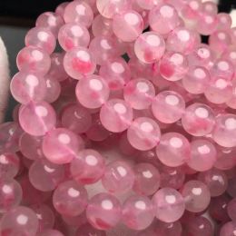 Meihan natural Genuine Brazil Top Cherry Blossom Rhodonite smooth round stone charm beads for Jewellery making design DIY
