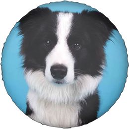 Border Collie Printed Spare Tire Cover Waterproof Tire Wheel Protector for Car Truck SUV Camper Trailer Rv 14"-17"