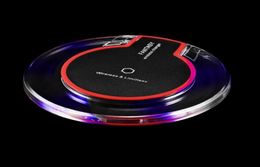 Qi Crystal Wireless Charger Charging Pad For Iphone X 8 8Plus Mini UltraSlim Wireless Charger For Samsung S6 S7 Edge Plus S8 Univ8059894