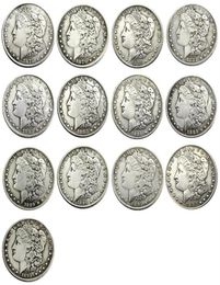 US 13pcs Morgan Dollars 18781893 CC Different Dates Mintmark craft Silver Plated Copy Coins metal dies manufacturing 257930588286701