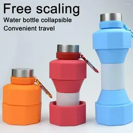 Water Bottles Bpa-free Bottle Leakproof Folding Dumbbell For Fitness Travel 650ml Sport Cup Men Women Ideal Cycling