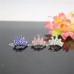 Dog Apparel Grooming Accessories Cat Crown Rhinestone Hair Barrette Hairpins Metal Clips