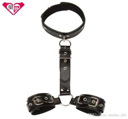 Sex Slave Collar with Handcuffs Fetish bdsm Bondage Restraints Hand Cuffs Adult Games Sex Products Sex Toys for Couples9223502