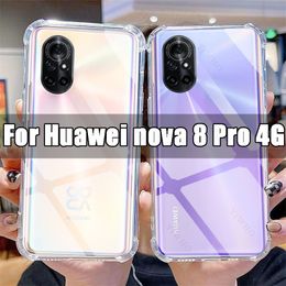 Clear Phone Case for Huawei Nova 8 Pro 4G TPU Transparent Case Huawei Nova8 8Pro 6.72" BRQ-AN00 Shockproof Anti-scratch Covers