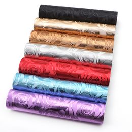 20*33cm or 50*140cm Glossy Rose Flowers Fabric Faux Leather Sheets Synthetic Leather Roll DIY Handbag Wallet Earring,1Yc37239